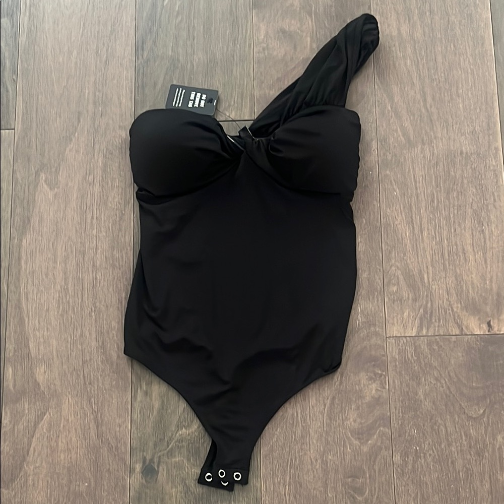 Black One-Shoulder Body suit by Express